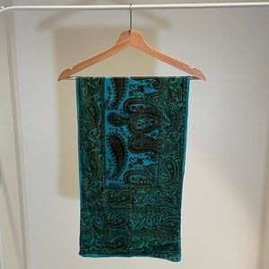 Teal Paisley Scarf